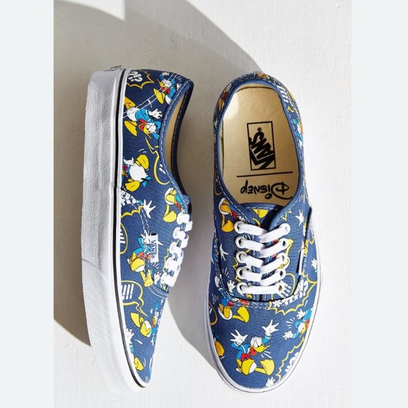 Vans Shoes - Vans Disney Donald Duck Sneakers, Sz 7.5, Blue & Yellow